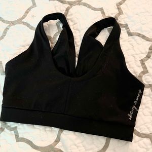 Whitney Simmons Gymshark black sports bra xs